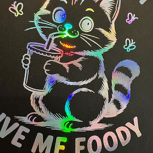 If I’m Moody, Give Me Foody - Handmade Foil Wall Art