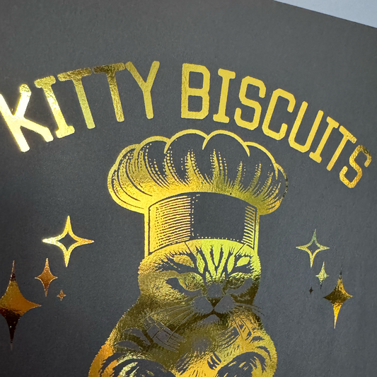 Kitty Biscuits Bakery - Handmade Foil Wall Art