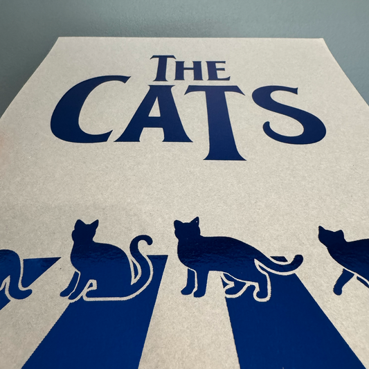 The Cats Abbey Road Foil Print - Handmade Foil Wall Art
