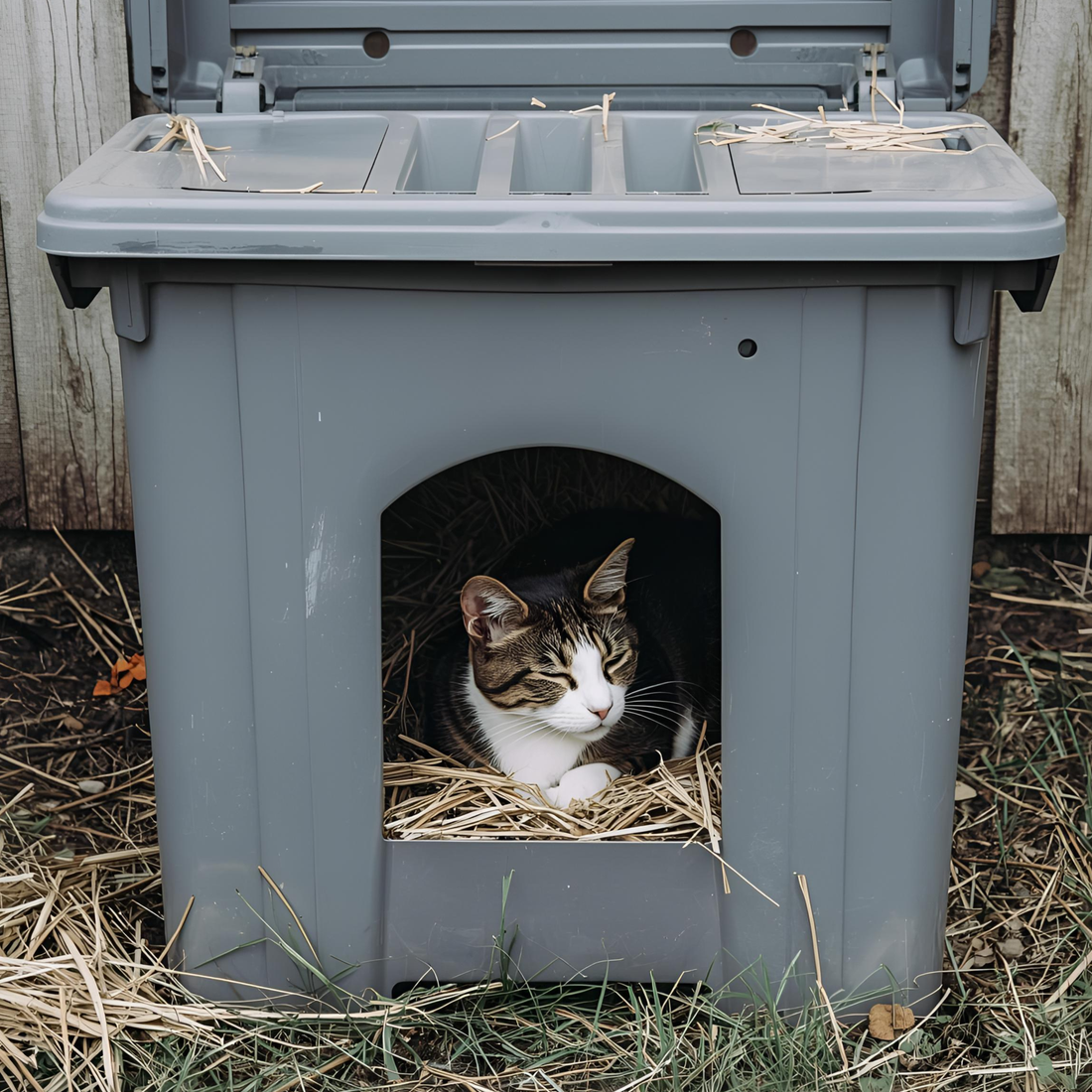 DIY Cat Shelter: How to Build a Warm Winter Home for Stray Cats Using Storage Bins