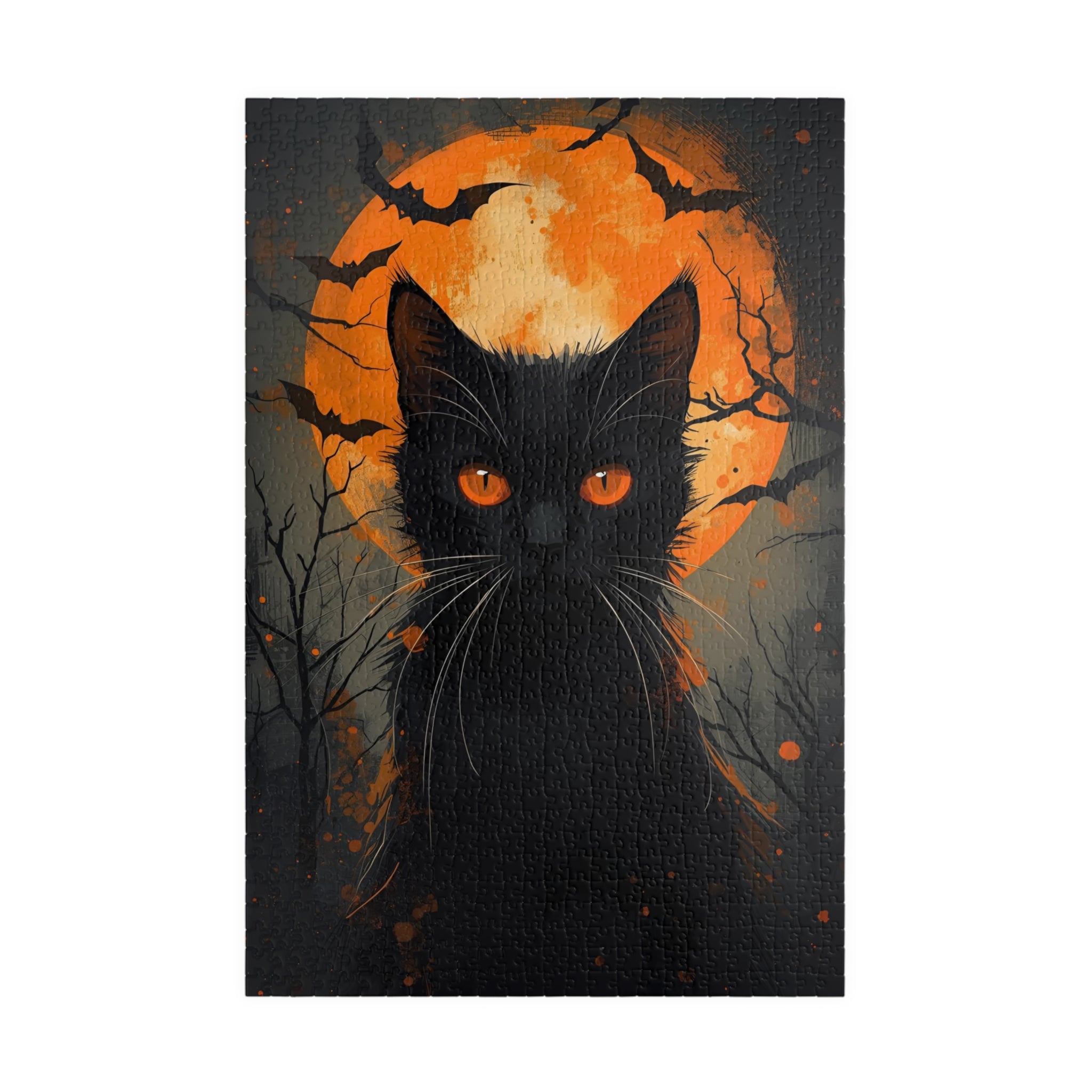 Spooky Black Cat Halloween Puzzle