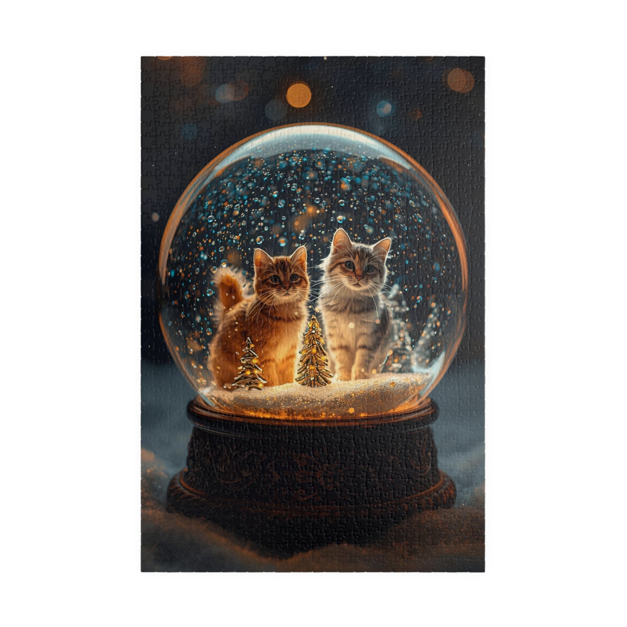 Snow Globe Cats Puzzle – Magical Holiday Cat Jigsaw