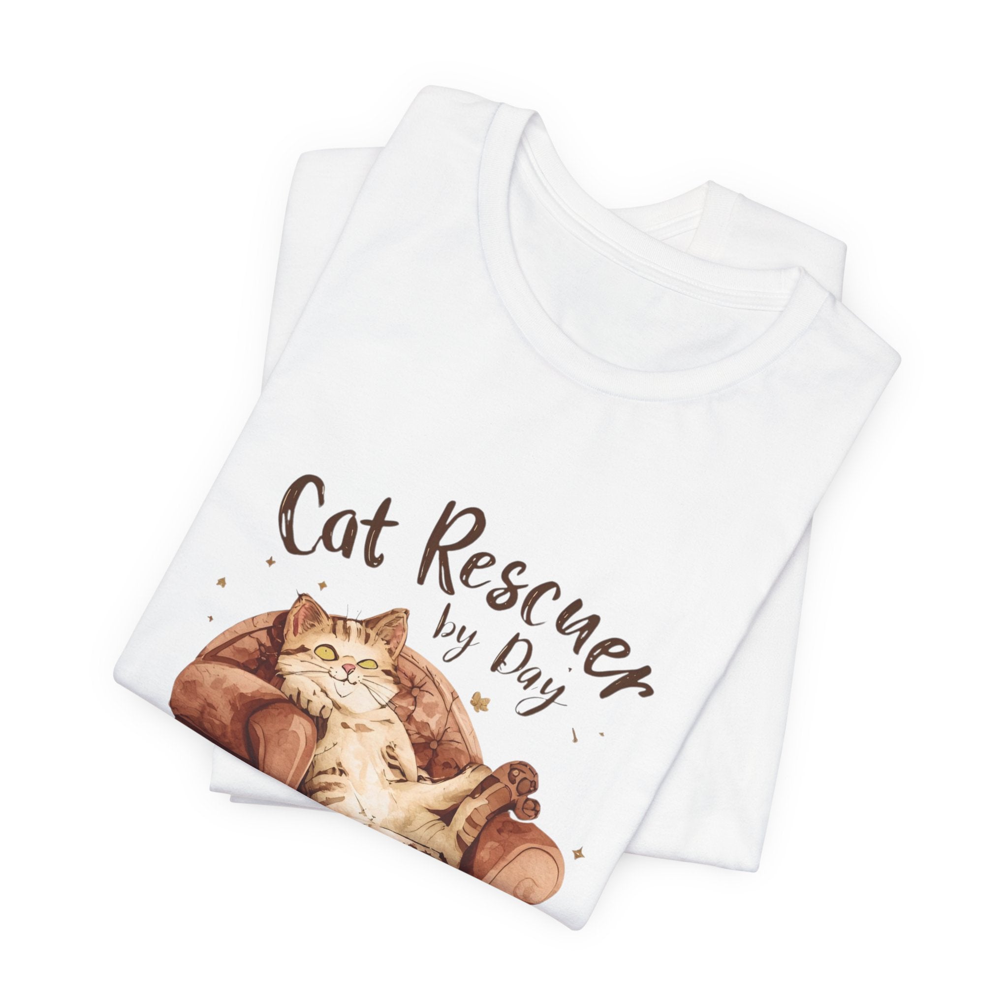 Cat Rescuer by Day, Cuddler by Night Unisex T-Shirt