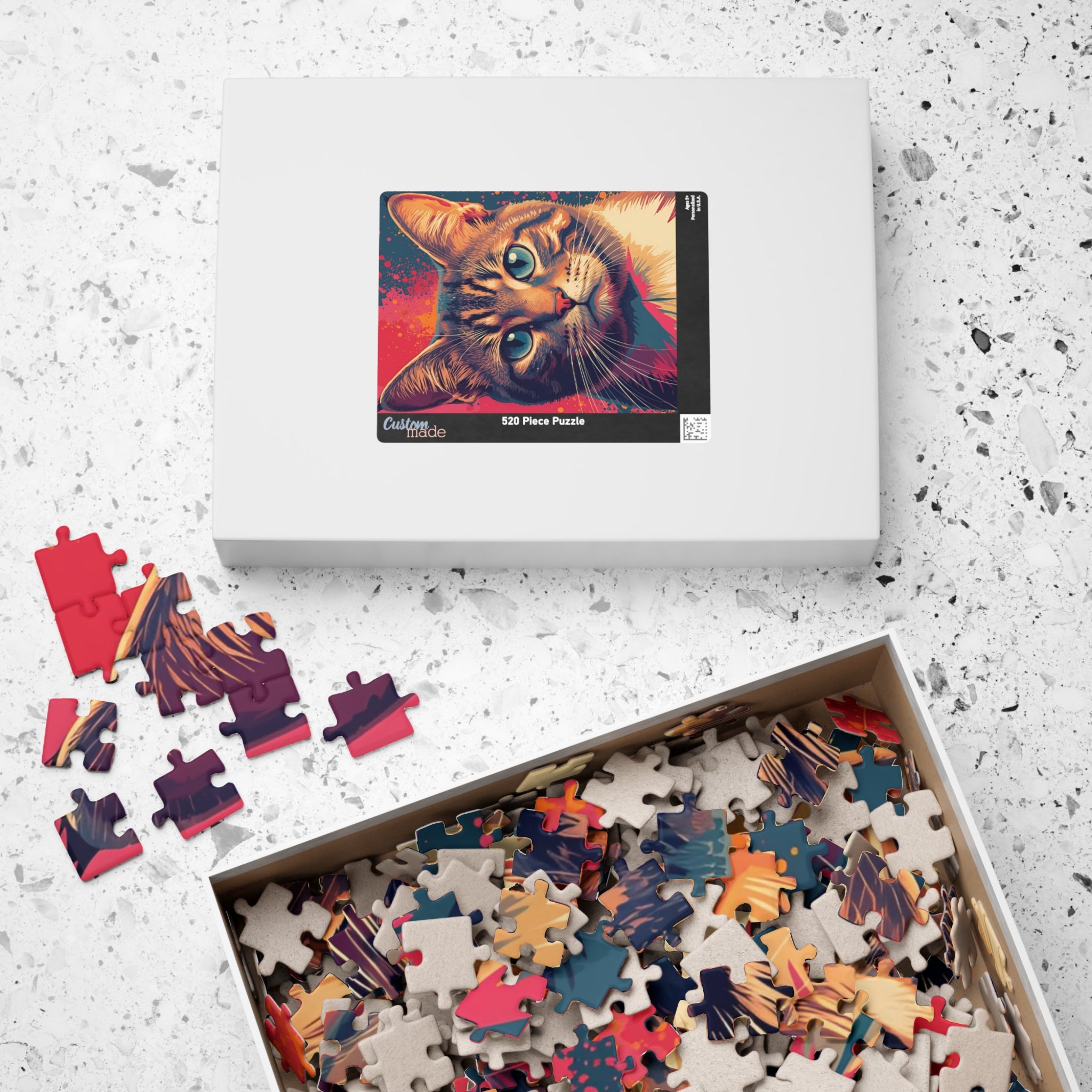 Psychedelic Tabby Cat Puzzle