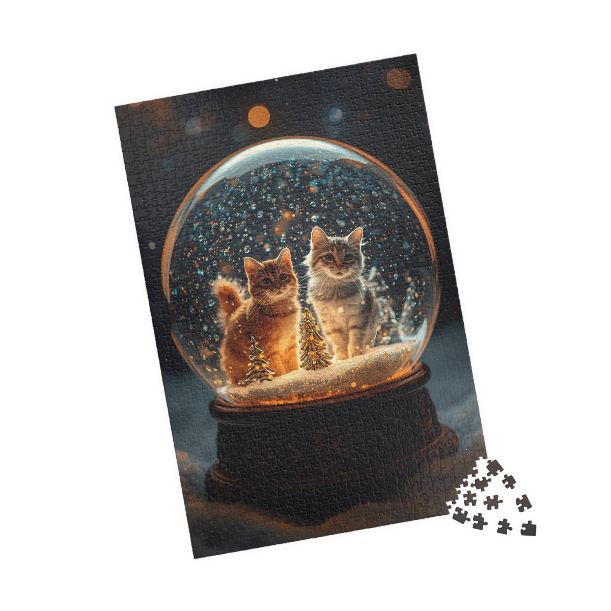 Snow Globe Cats Puzzle – Magical Holiday Cat Jigsaw