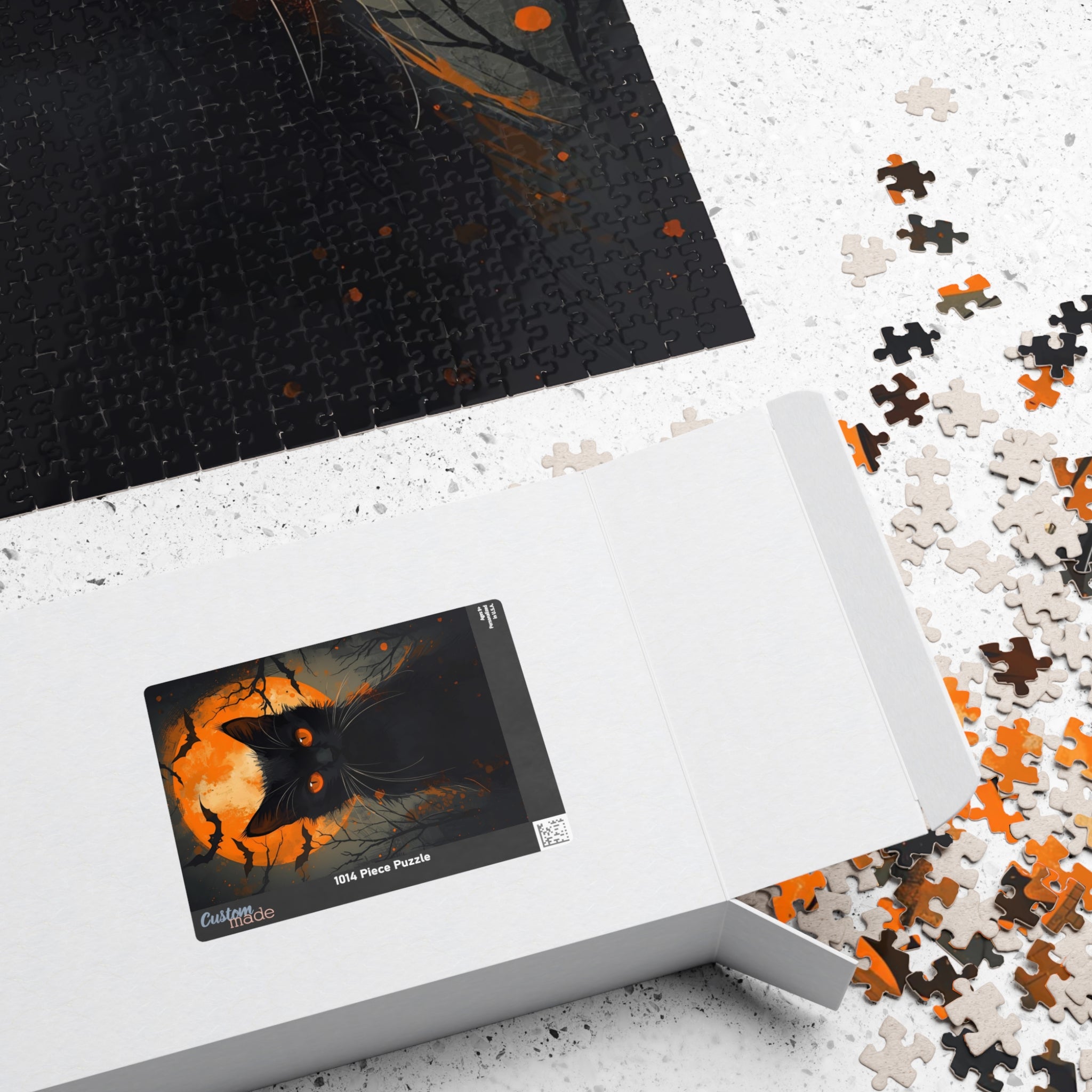 Spooky Black Cat Halloween Puzzle