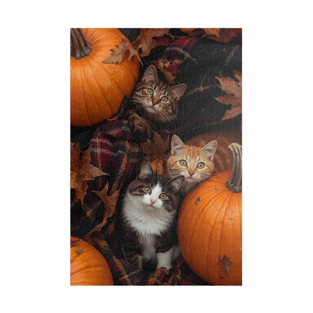 Pumpkin Patch Cats Puzzle – Fall Cat Jigsaw for Autumn Lovers