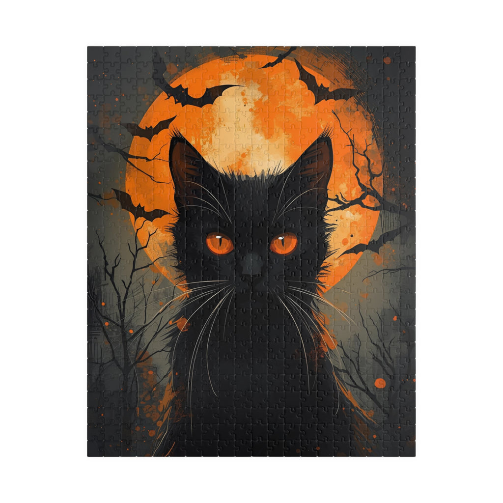 Spooky Black Cat Halloween Puzzle