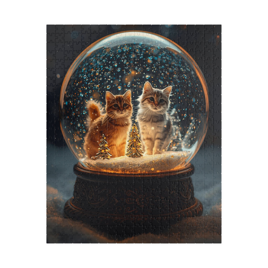 Snow Globe Cats Puzzle – Magical Holiday Cat Jigsaw