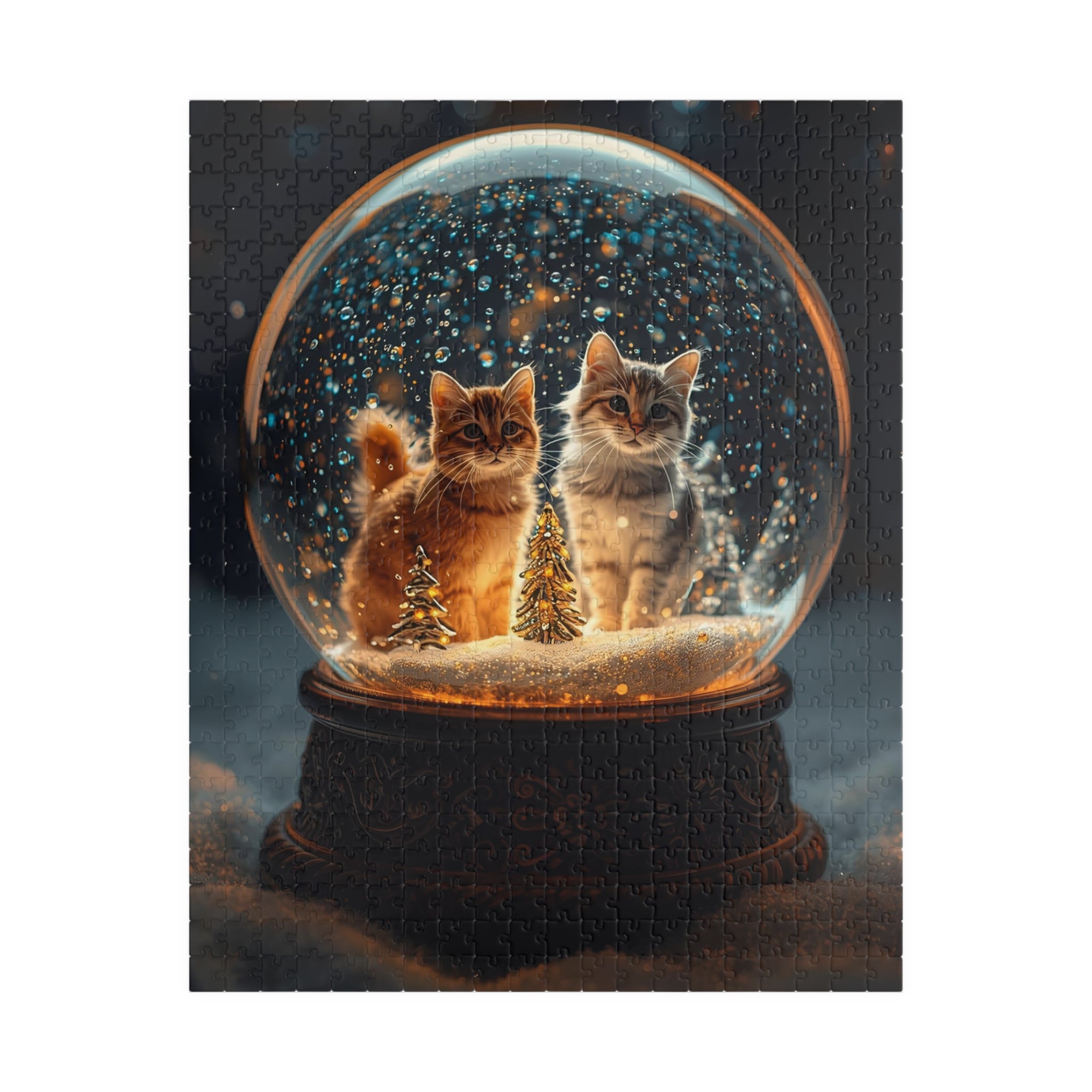 Snow Globe Cats Puzzle – Magical Holiday Cat Jigsaw
