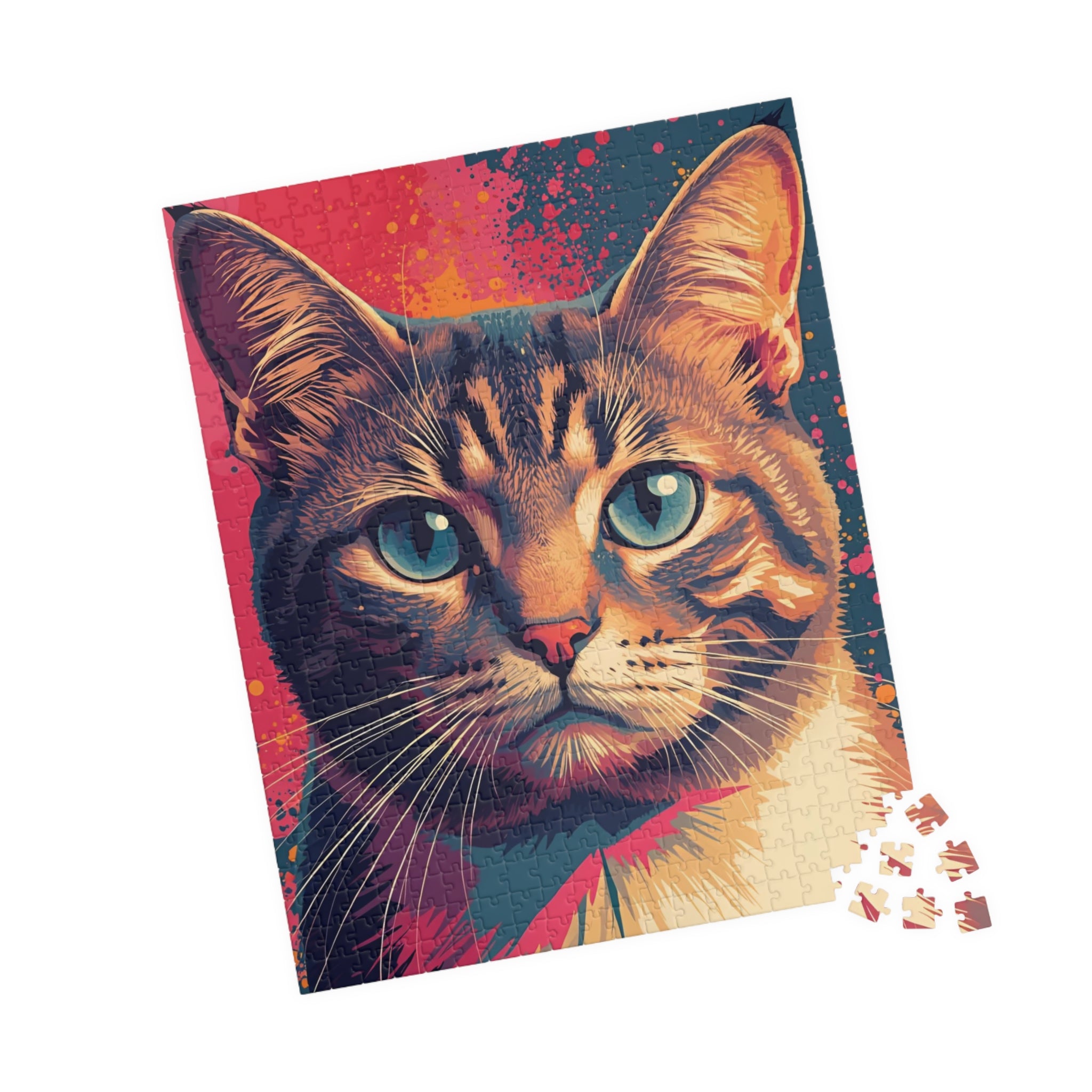 Psychedelic Tabby Cat Puzzle