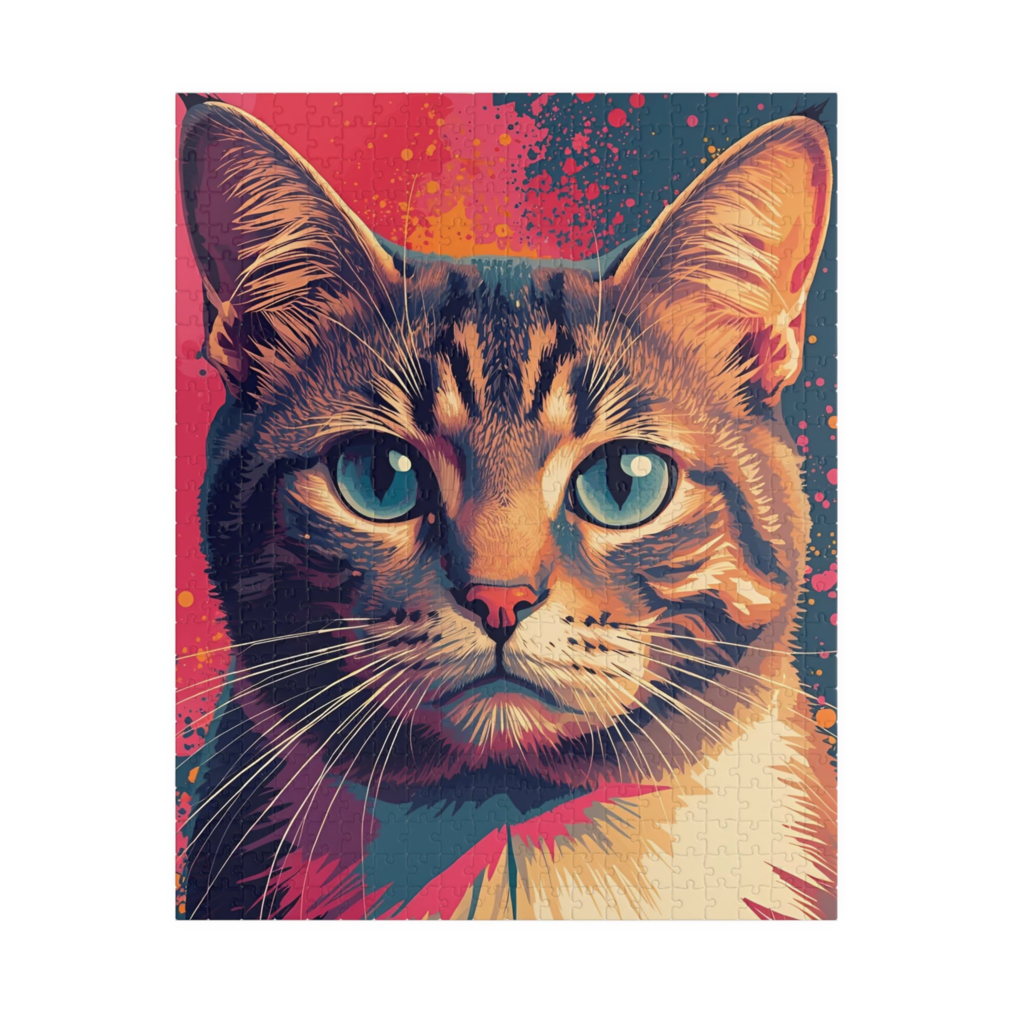 Psychedelic Tabby Cat Puzzle