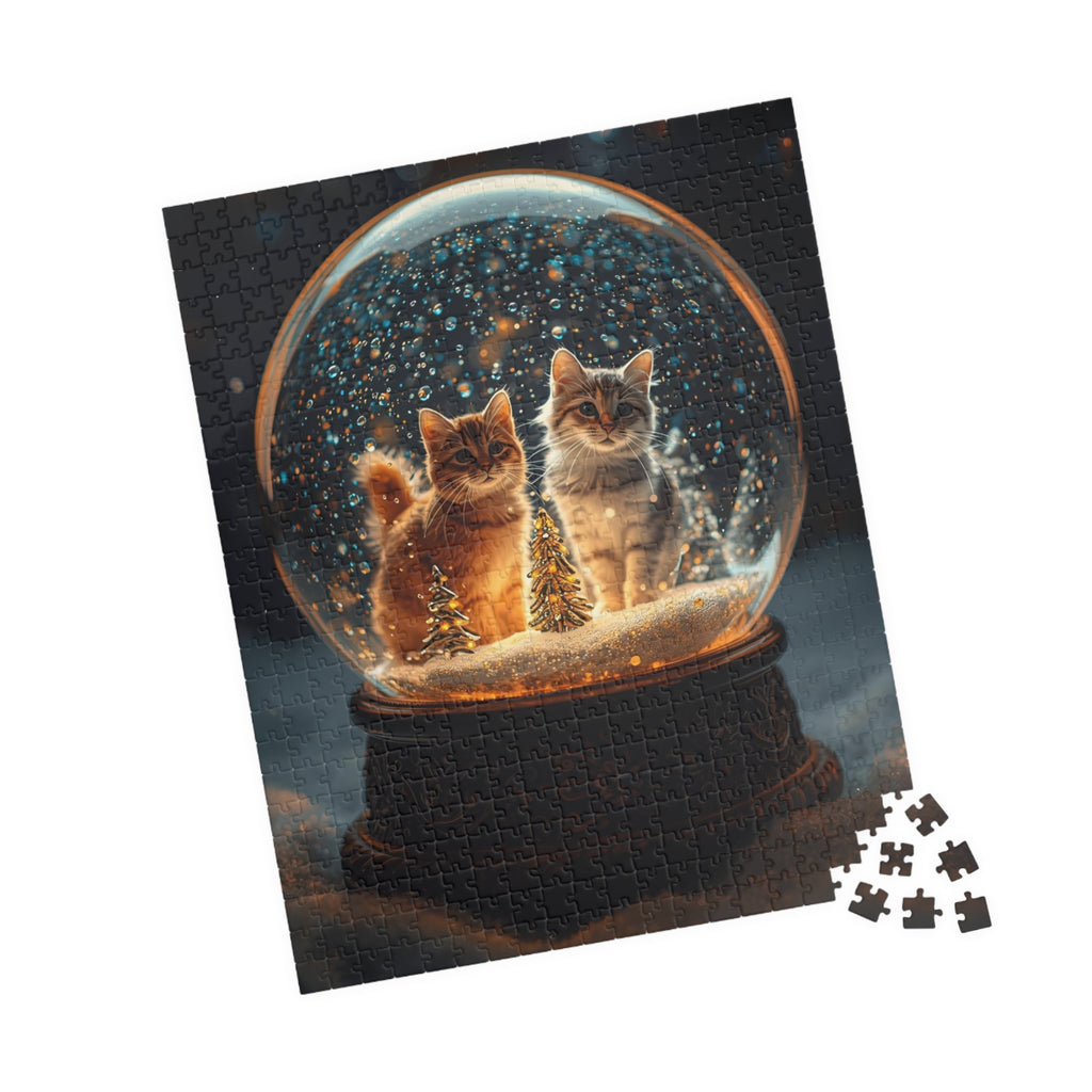 Snow Globe Cats Puzzle – Magical Holiday Cat Jigsaw