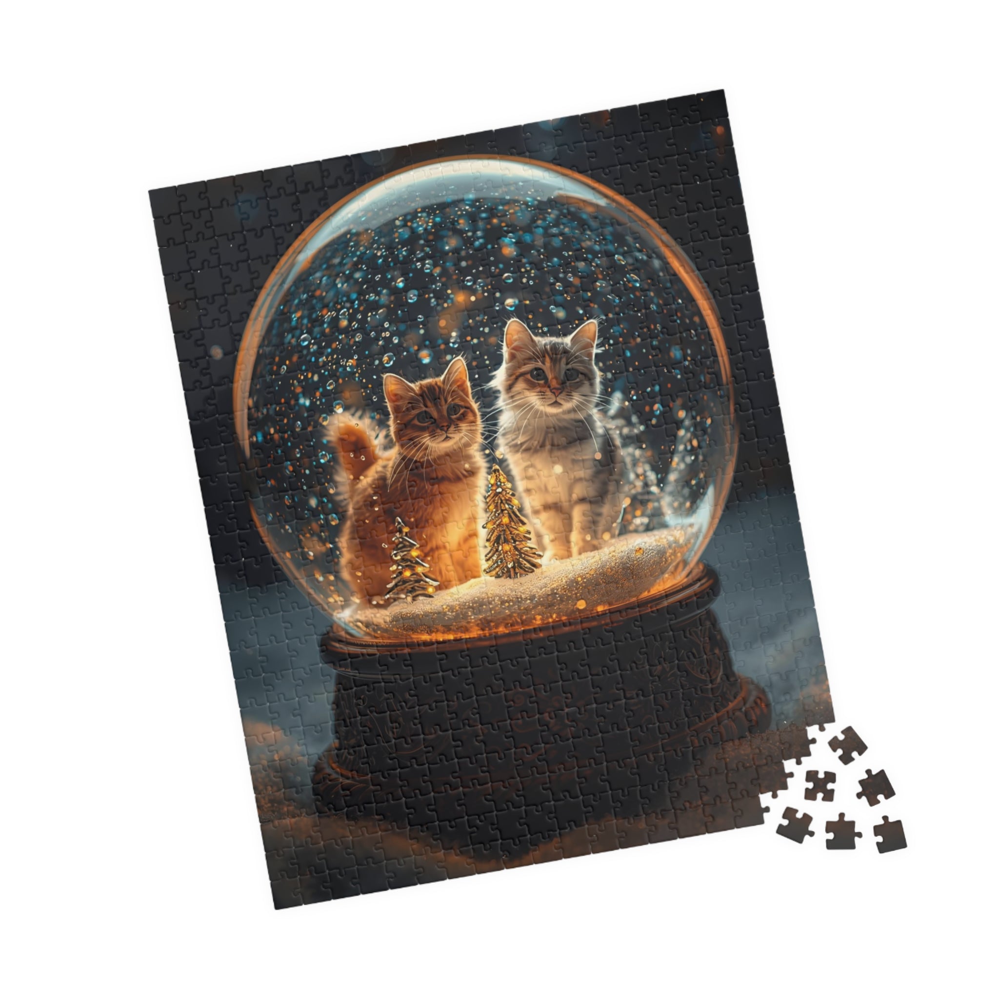 Snow Globe Cats Puzzle – Magical Holiday Cat Jigsaw
