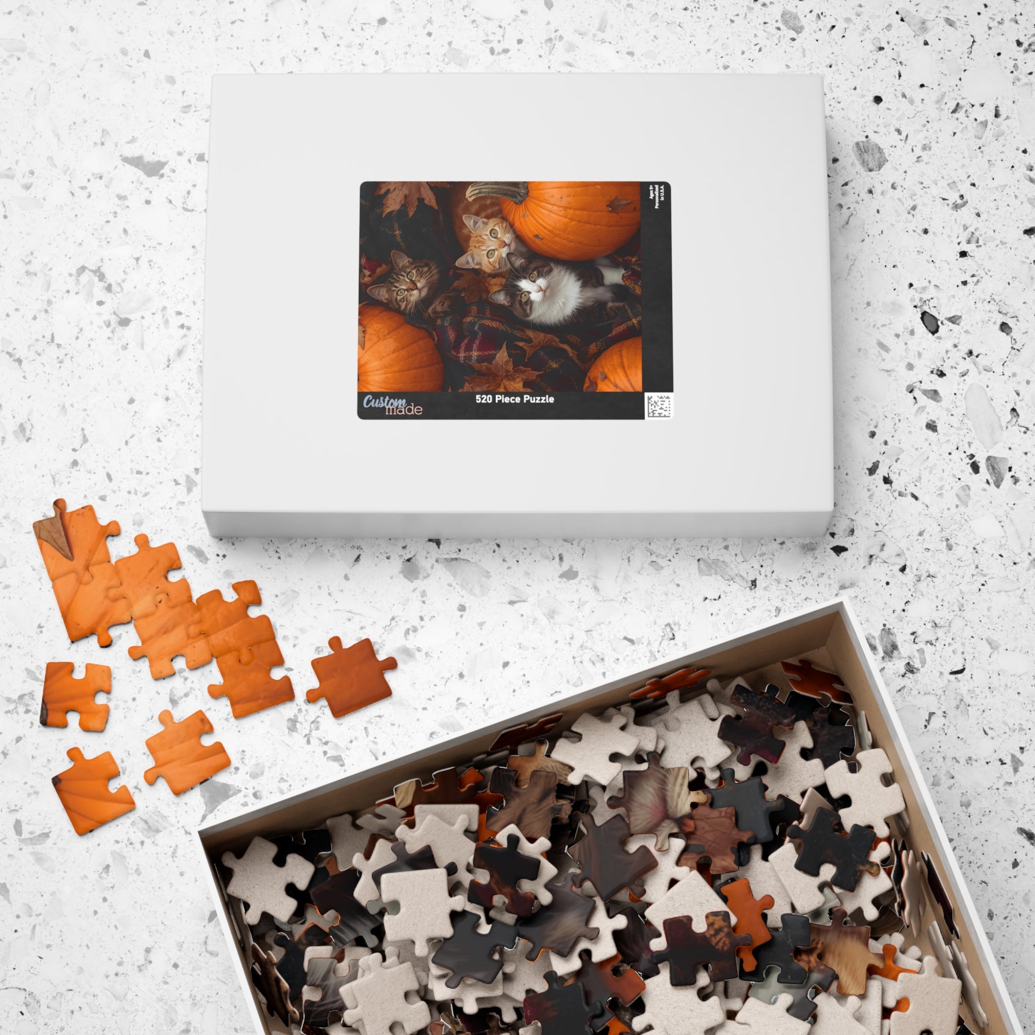 Pumpkin Patch Cats Puzzle – Fall Cat Jigsaw for Autumn Lovers