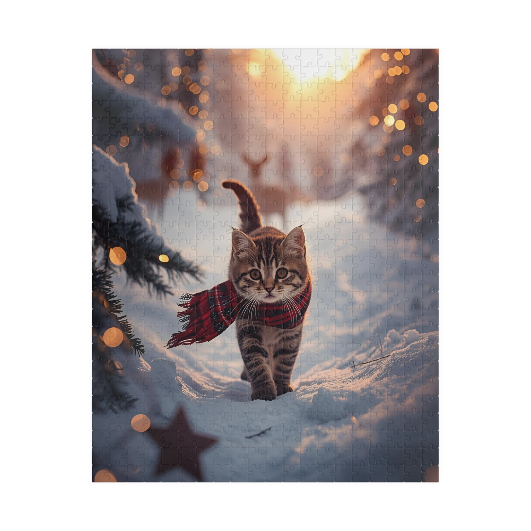 Cozy Winter Cat Puzzle – Holiday Cat Jigsaw for Cat Lovers
