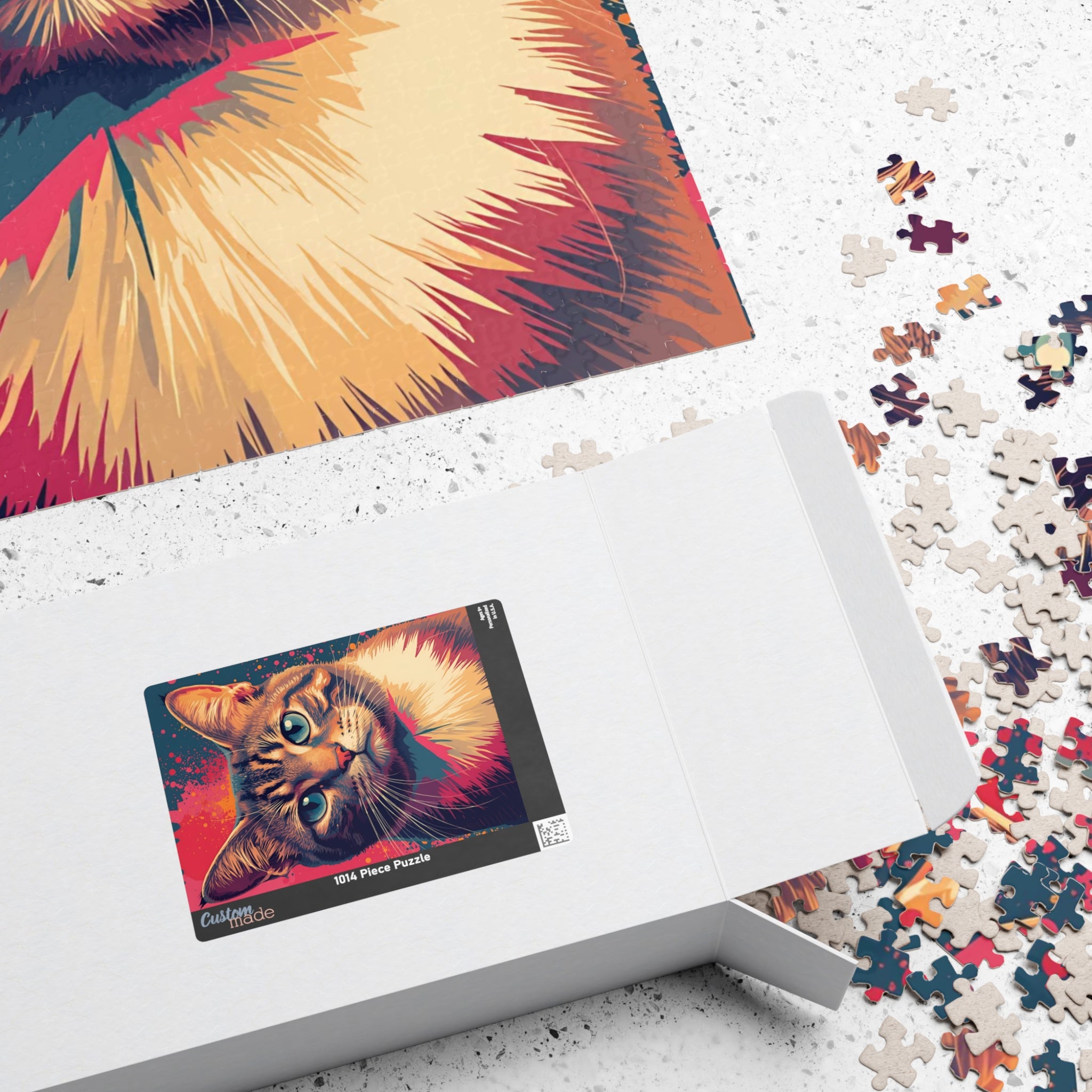 Psychedelic Tabby Cat Puzzle