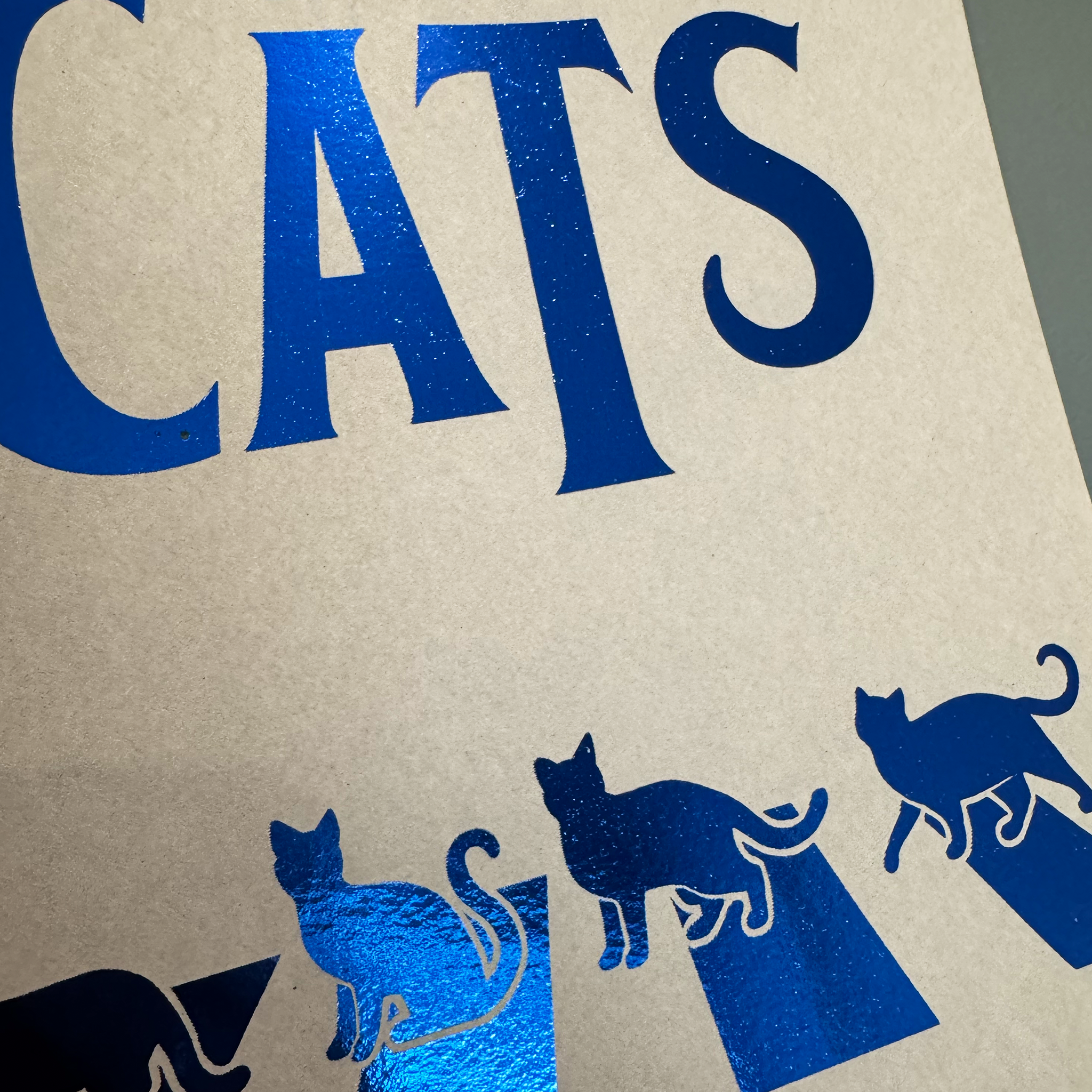 The Cats Abbey Road Foil Print - Handmade Foil Wall Art